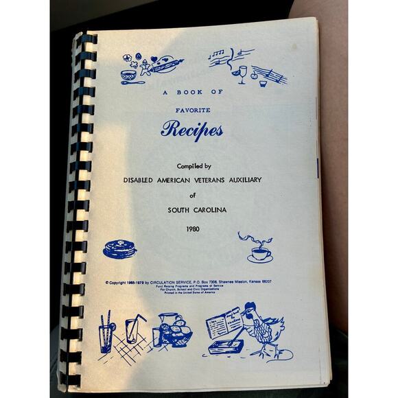 Vintage 1980 Community Cookbook DAV South Carolina - Southern Home Recipes - Picture 2 of 2